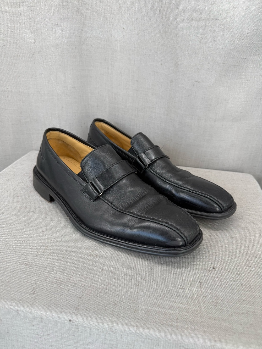 Brass Boot Walking Glove Shoes Sz 8.5 Loafers Black Soft  Leather